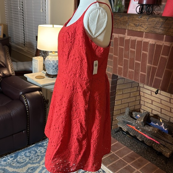 Old Navy fit and flair cami mini dress, smocking in back and adj. straps size L - Picture 5 of 16